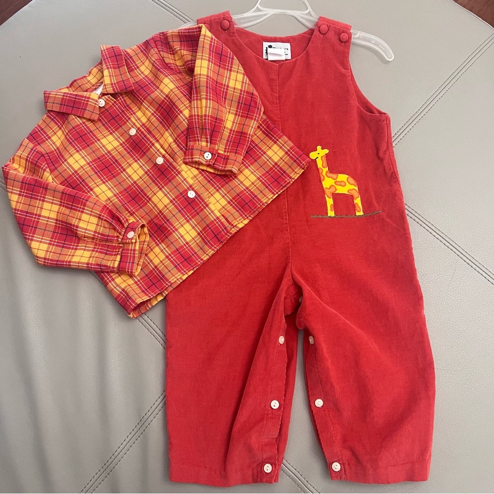 Vintage 2 Piece Set Monday’s Child Incorporated Jumpsuit Shirt J15